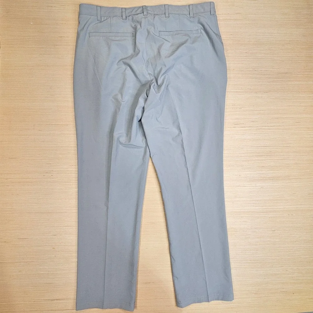 Lot of 2 IZOD Golf Pants Men 40x32 Black Performance Flat Front Stretch Trousers